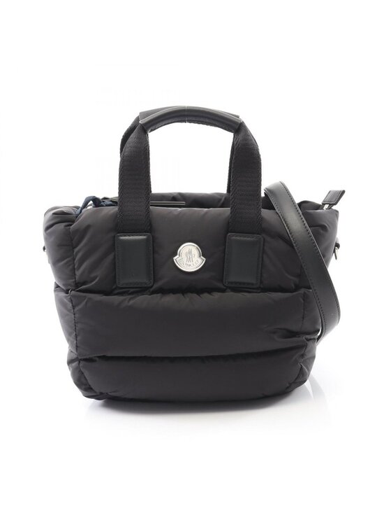 Moncler Caradoc Quilted Tote Bag | Neiman Marcus Moncler Tote Mini Caradoc 2-Way Black Nylon Leather